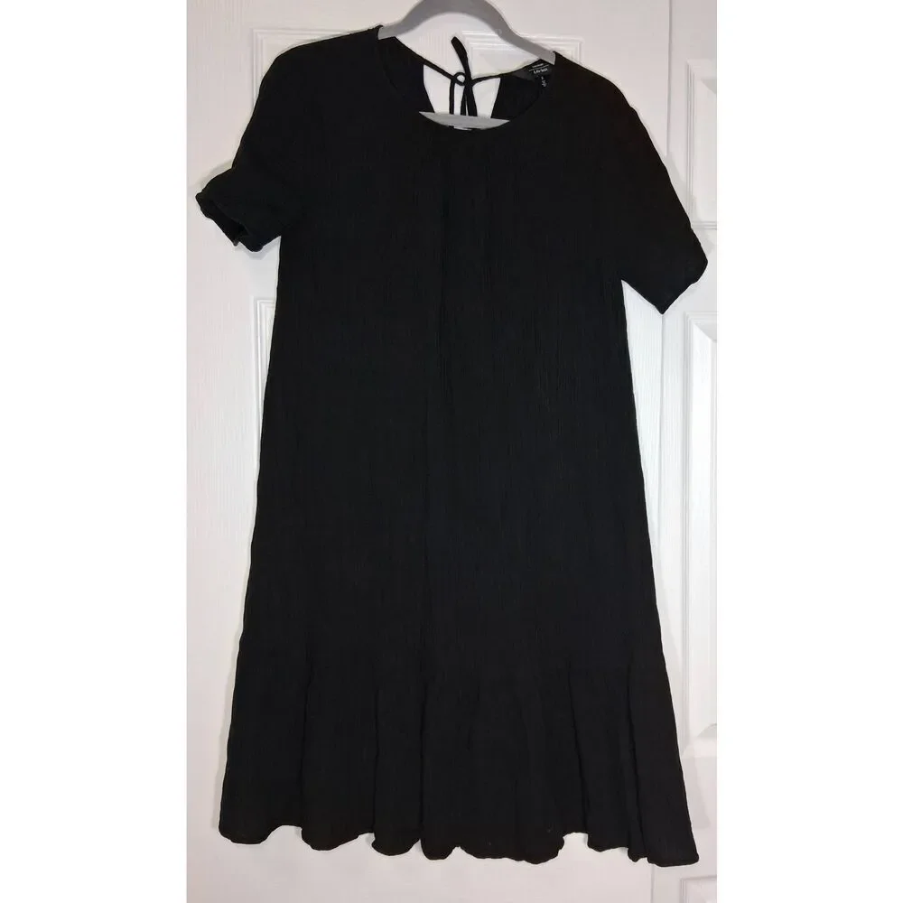 And other stories womens size 4 small linen dress peplum shift sundress